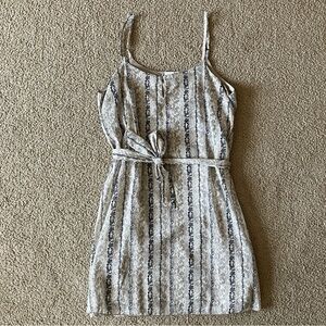 OXMO Snake print dress with adjustable straps and tie belt XL